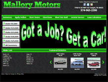 Tablet Screenshot of mallorymotorsinc.com